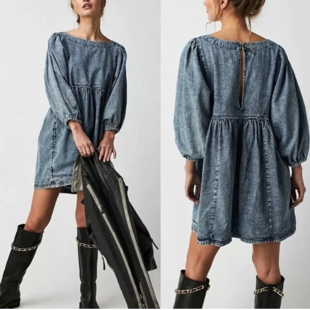 Denim Long Sleeve Dress